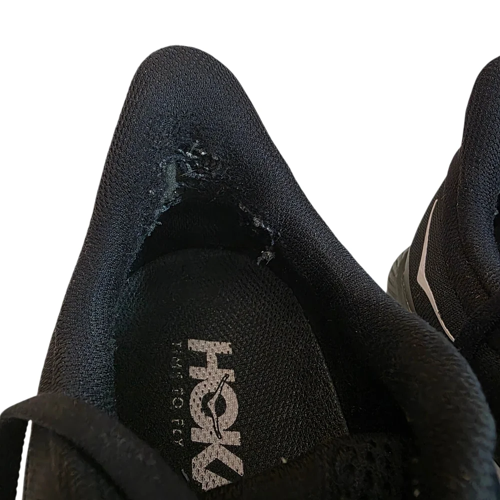 Hoka One One Clifton 7 Wide‎ Shoes 9 Black White Running Activewear Gym Comfort